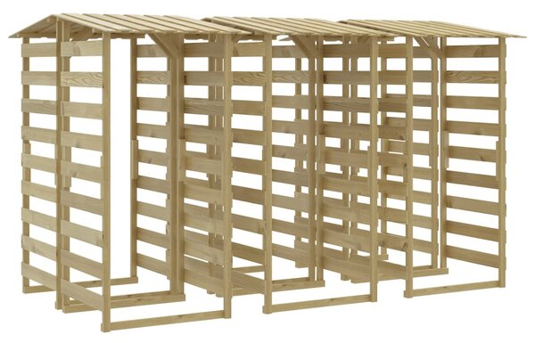 6 db impregnált fenyőfa pergola tetővel 100 x 90 x 200 cm