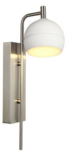 V-TAC fali 10W LED lámpa, fehér búrával, kerámia és fém, meleg fehér fénnyel - SKU 24128