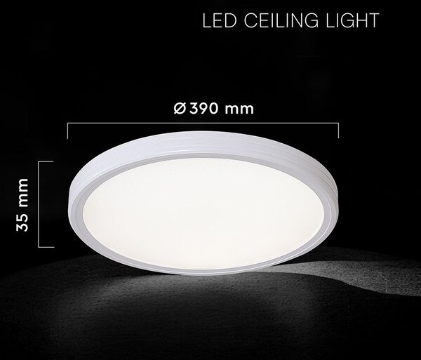 V-TAC mennyezeti vékony fehér 36W LED lámpa, CCT, távirányítóval - SKU 24139