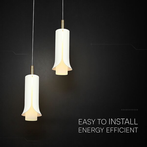 V-TAC mennyezeti dekoratív kerek 2x5W LED lámpatest, meleg fehér, homokfehér - SKU 24135
