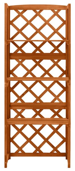Tömör fenyőfa lugasrács polcokkal 55 x 30 x 140 cm
