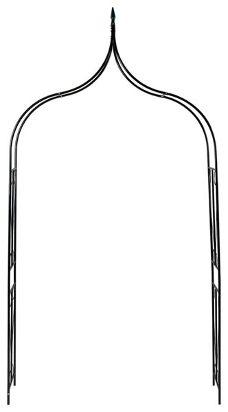 Sötétzöld vas kerti boltív 142 x 37 x 275 cm