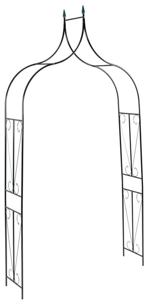 Sötétzöld vas kerti boltív 142 x 37 x 275 cm