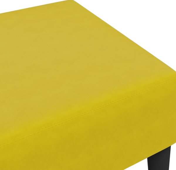 Sárga bársony lábzsámoly 77x55x31 cm
