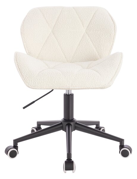 HR111K Krémszínű modern boucle szék fekete lábbal