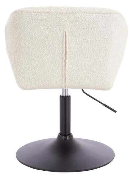 HR111N Krémszínű modern boucle szék fekete lábbal