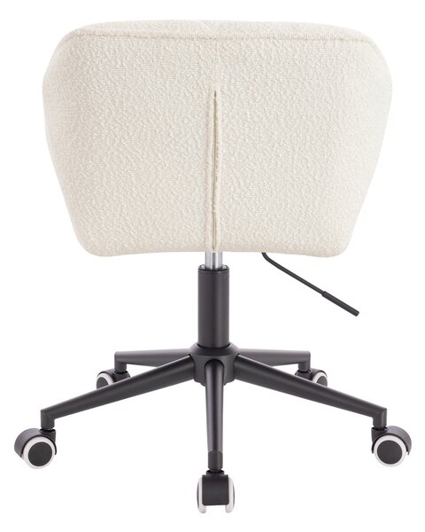 HR111K Krémszínű modern boucle szék fekete lábbal