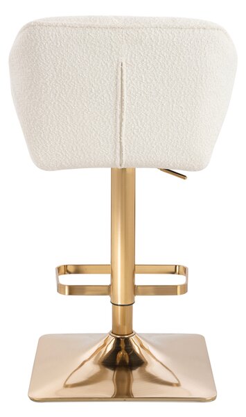 HR111KW Krémszínű modern boucle szék arany lábbal