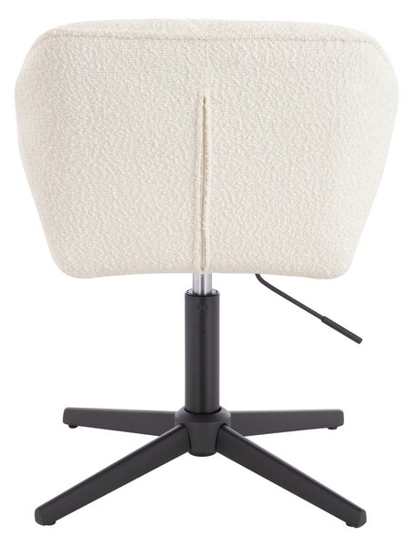 HR111CROSS Krémszínű modern boucle szék fekete lábbal