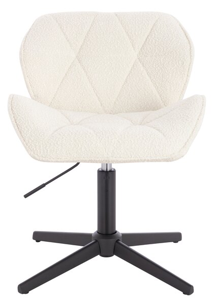 HR111CROSS Krémszínű modern boucle szék fekete lábbal