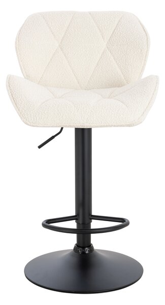 HR111W Krémszínű modern boucle szék fekete lábbal