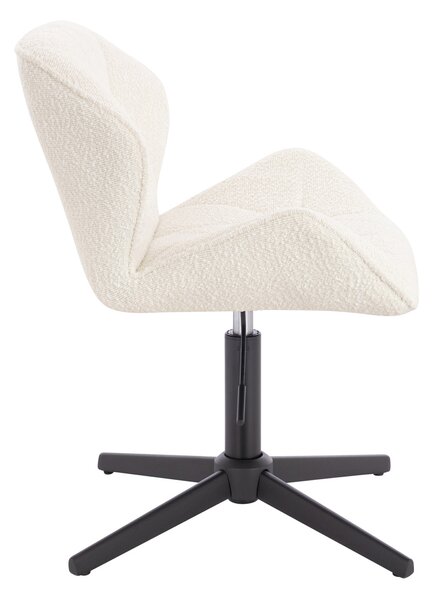 HR111CROSS Krémszínű modern boucle szék fekete lábbal