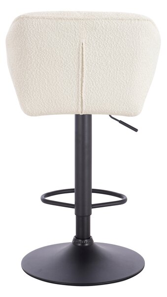 HR111W Krémszínű modern boucle szék fekete lábbal