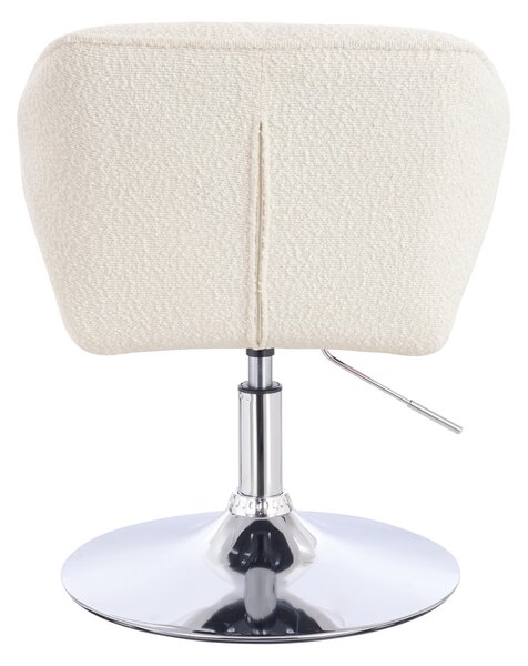 HR111N Krémszínű modern boucle szék krómozott lábbal
