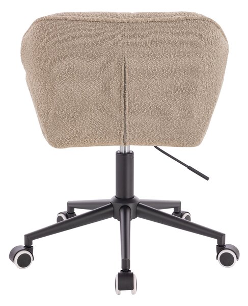 HR111K Latte modern boucle szék fekete lábbal