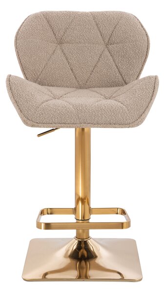 HR111KW Latte modern boucle szék arany lábbal