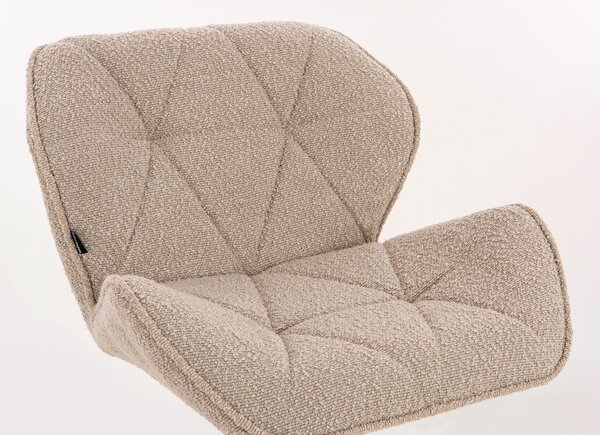 HR111N Latte modern boucle szék krómozott lábbal