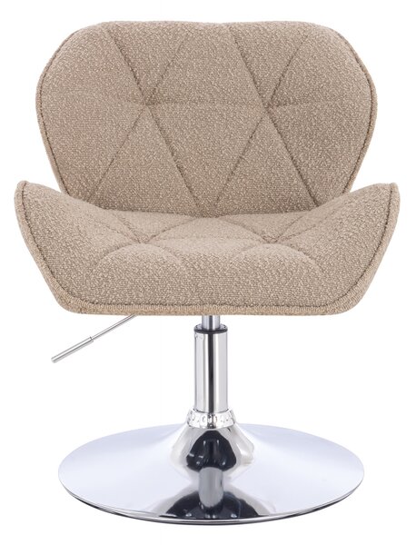 HR111N Latte modern boucle szék krómozott lábbal