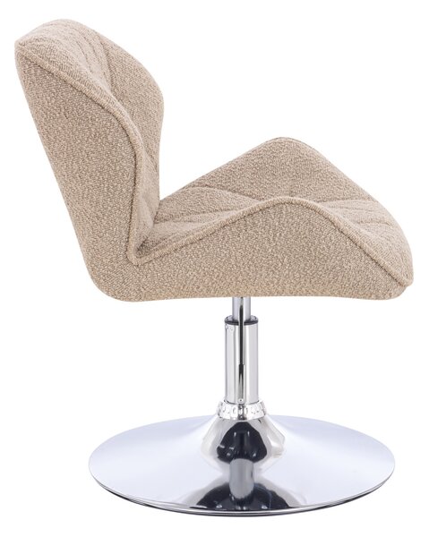HR111N Latte modern boucle szék krómozott lábbal