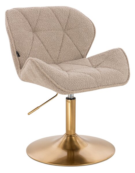 HR111N Latte modern boucle szék arany lábbal