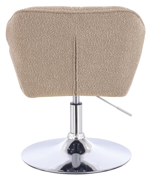 HR111N Latte modern boucle szék krómozott lábbal