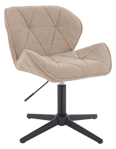 HR111CROSS Latte modern boucle szék fekete lábbal