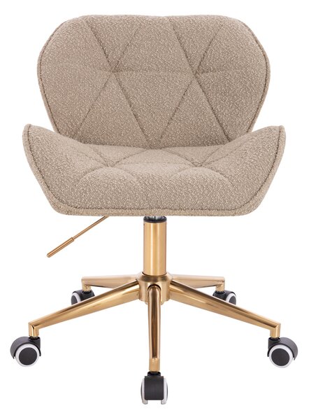 HR111K Latte modern boucle szék arany lábbal