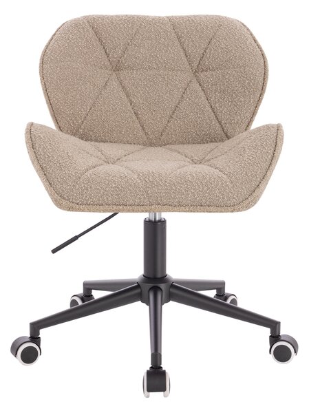 HR111K Latte modern boucle szék fekete lábbal