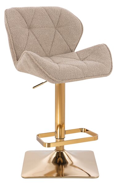 HR111KW Latte modern boucle szék arany lábbal