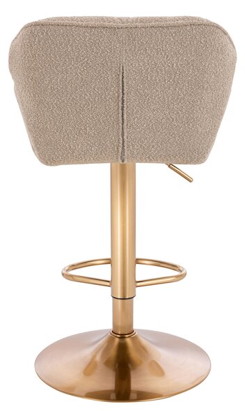 HR111W Latte modern boucle szék arany lábbal