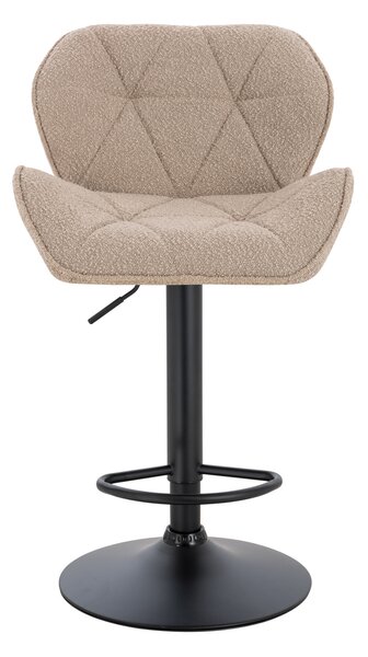 HR111W Latte modern boucle szék fekete lábbal