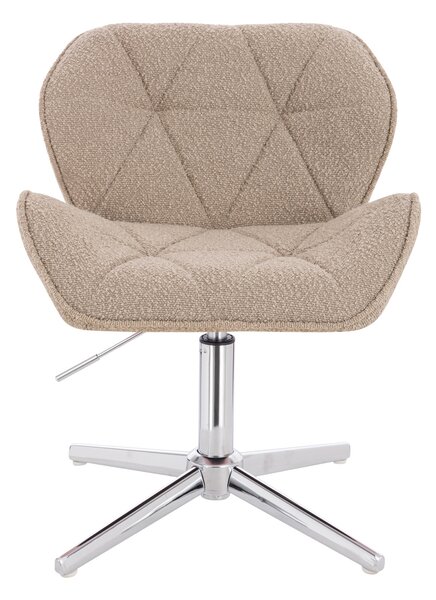 HR111CROSS Latte modern boucle szék krómozott lábbal