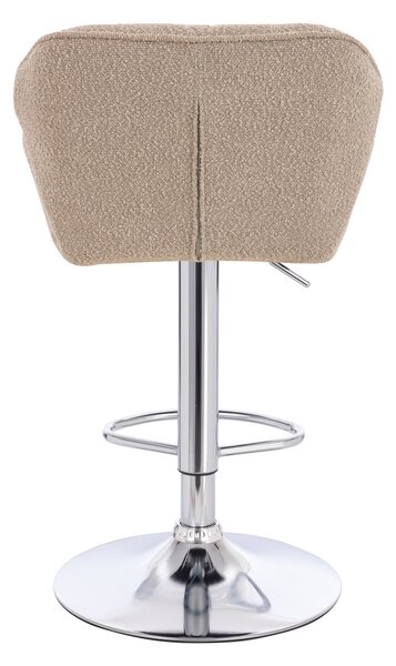 HR111W Latte modern boucle szék krómozott lábbal