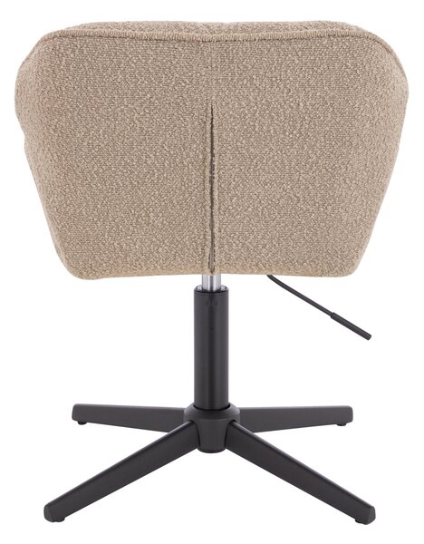 HR111CROSS Latte modern boucle szék fekete lábbal