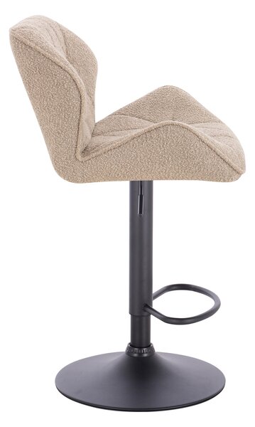 HR111W Latte modern boucle szék fekete lábbal