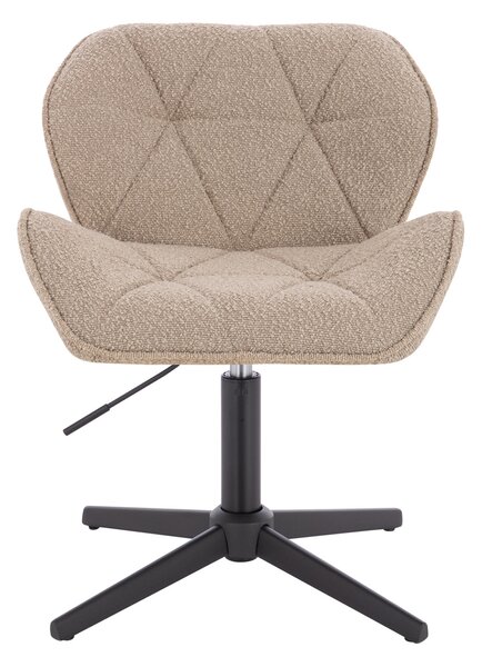 HR111CROSS Latte modern boucle szék fekete lábbal