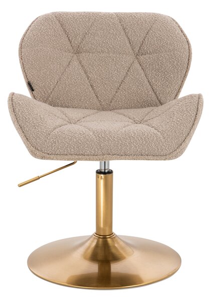 HR111N Latte modern boucle szék arany lábbal
