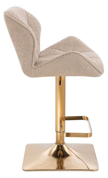 HR111KW Latte modern boucle szék arany lábbal