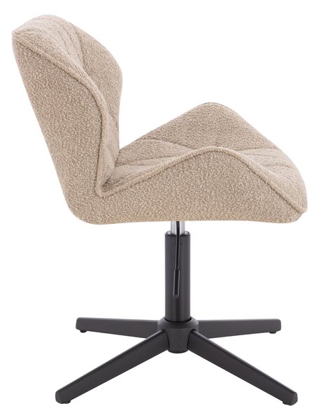 HR111CROSS Latte modern boucle szék fekete lábbal