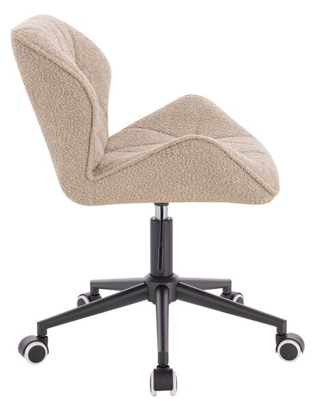 HR111K Latte modern boucle szék fekete lábbal