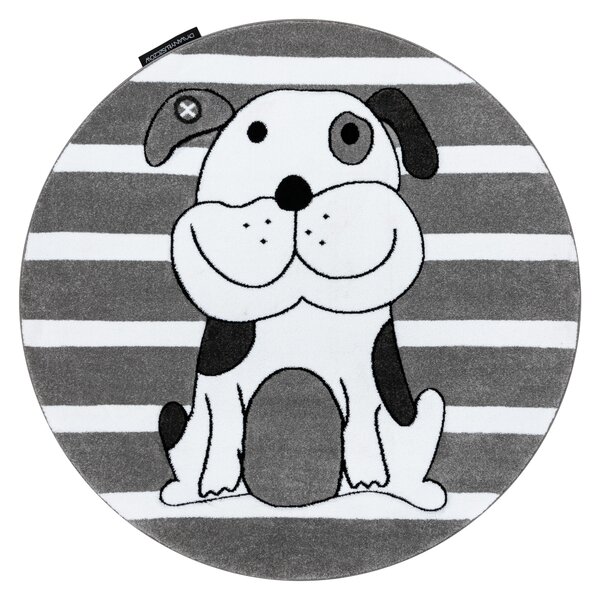 PETIT szőnyeg PUPPY KÖLYÖKKUTYA kör szürke
