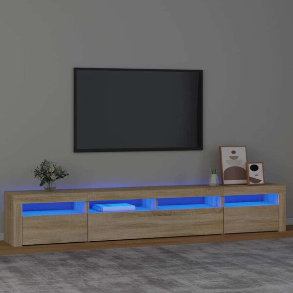 VidaXL TV-szekrény Sonoma Tölgy - 240 cm LED-es