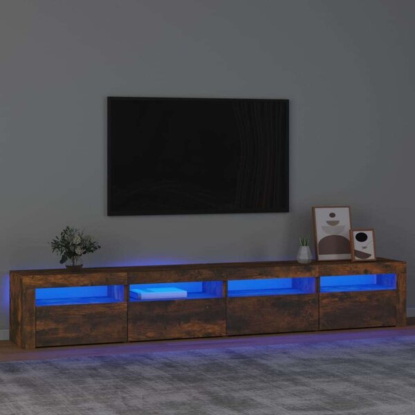 VidaXL LED-es TV Szekrény - Füstös Tölgy - 240cm