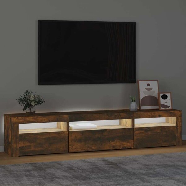 Modern TV Szekrény - Füstös Tölgy - 195cm