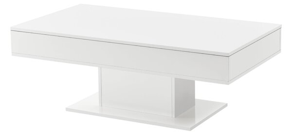En.casa Dohányzóasztal Lünen 40 x 110 x 60 cm forgácslap több színben Fehér, magasfényű
