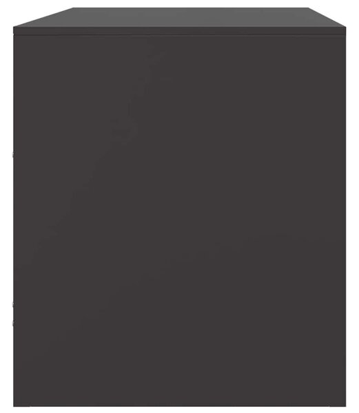 2 db fekete acél TV-szekrény 67 x 39 x 44 cm