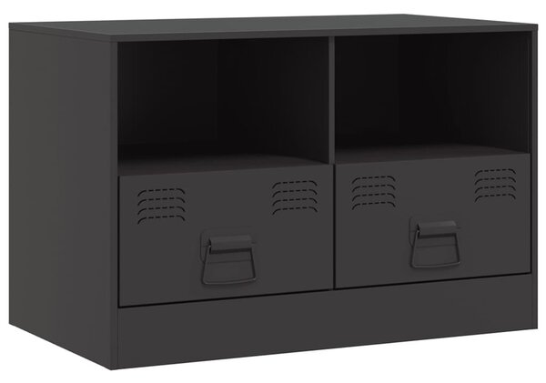 Fekete acél TV-szekrény 67 x 39 x 44 cm