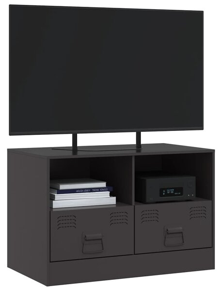 Fekete acél TV-szekrény 67 x 39 x 44 cm