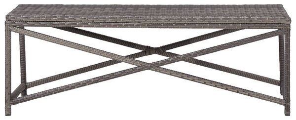 Szürke polyrattan kerti pad 120 cm