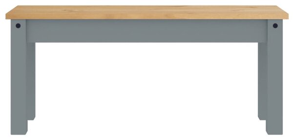 Panama szürke tömör fenyőfa étkezőpad 105 x 30 x 45 cm